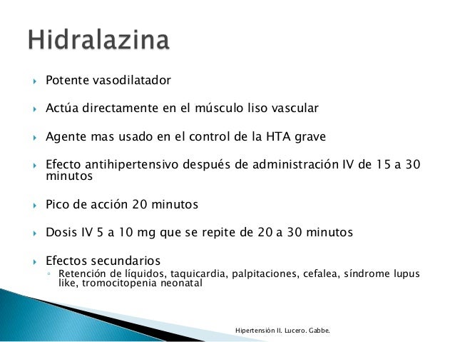 hidralazina en el embarazo